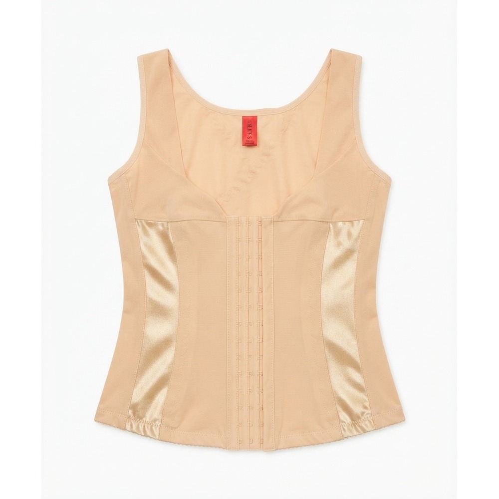Redefine Womens Shapewear Tank‎ Top Beige Nude Compression Waist Trainer Large